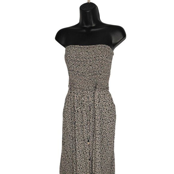 Boohoo Free People Little Of Your Love Wide-Leg Jumpsuit with Pockets Strapless - Picture 7 of 13